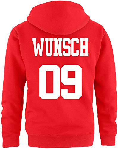 Luckja EZYshirt Pärchen Partnerlook Hoodie Damen Herren Kinder Hoodie | Individualisierbar mit Namen und Nummer Pullover Herren | Männer Kapuzenpullover | Hoodie von Luckja