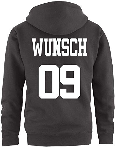Luckja EZYshirt Pärchen Partnerlook Hoodie Damen Herren Kinder Hoodie | Individualisierbar mit Namen und Nummer Pullover Herren | Männer Kapuzenpullover | Hoodie von Luckja