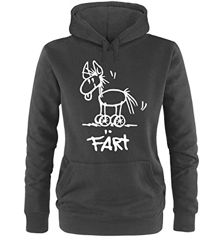 Luckja Färt Damen Hoodie Schwarz-Weiss Grösse M von Luckja