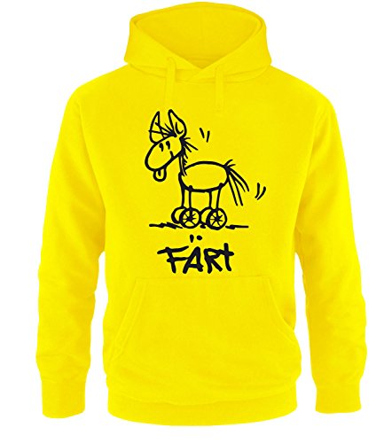 Luckja Färt Herren Hoodie Gelb-Schwarz Grösse XL von Luckja