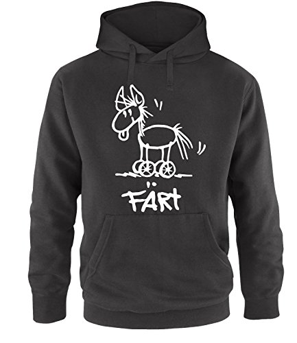 Luckja Färt Herren Hoodie Schwarz-Weiss Grösse XL von Luckja