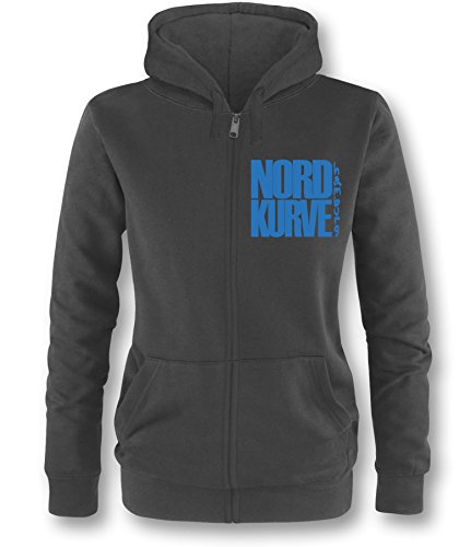 Luckja Hamburg Nordkurve Zip Hoodie Jacke Damen Schwarz-Blau Grösse M von Luckja