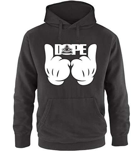 Luckja Herren Hoodie Dope Finger Schwarz-Weiß Größe M von Luckja