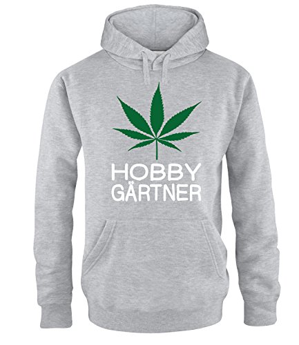 Luckja Hobby Gärtner Herren Hoodie Grau-Weiss/Grün Grösse M von Luckja