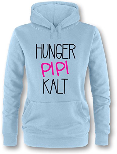 Luckja Hunger PIPI Kalt Damen Hoodie von Luckja