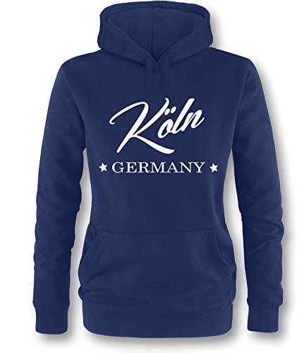 Luckja Köln Germany Damen Hoodie Navy-Weiss Grösse M von Luckja