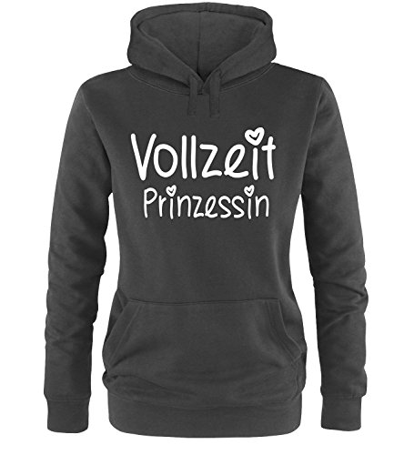 Luckja Vollzeit Prinzessin Damen Hoodie Schwarz-Weiss Grösse S von Luckja