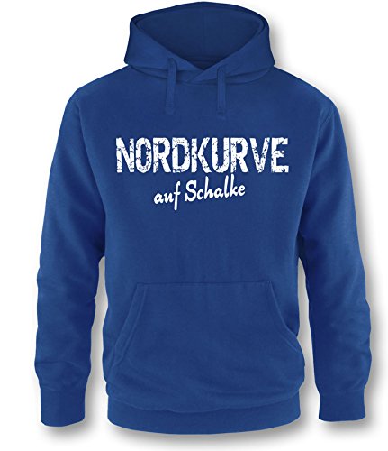 Luckja Nordkurve Herren Hoodie Royal - Weiß in Größe XXL von Luckja