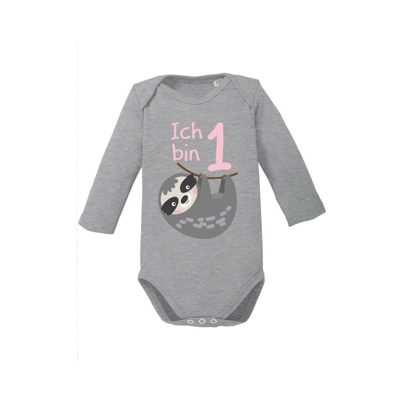 Geburtstagsshirt Mit Faultier/Ich Bin 1 Langarmbody von LuckjaGmbH