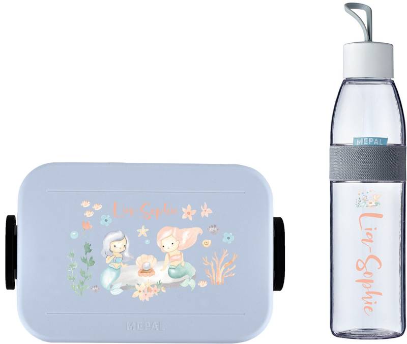 Mepal Lunchbox Mit Meerjungfrau Und Wunschnamen | Der Perfekte Start Für Die Schule Personalisierte Wasserflasche Im Set von LuckjaGmbH