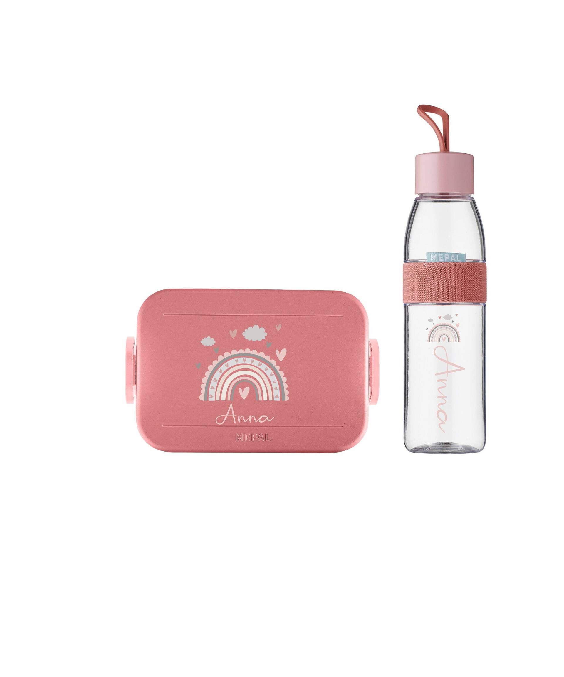 Mepal Take A Break Midi Lunchbox Set Mit Niedlichem Regenbogen Und Wunschnamen | Personalisierte Brotdose Bento Box Flasche Im von LuckjaGmbH