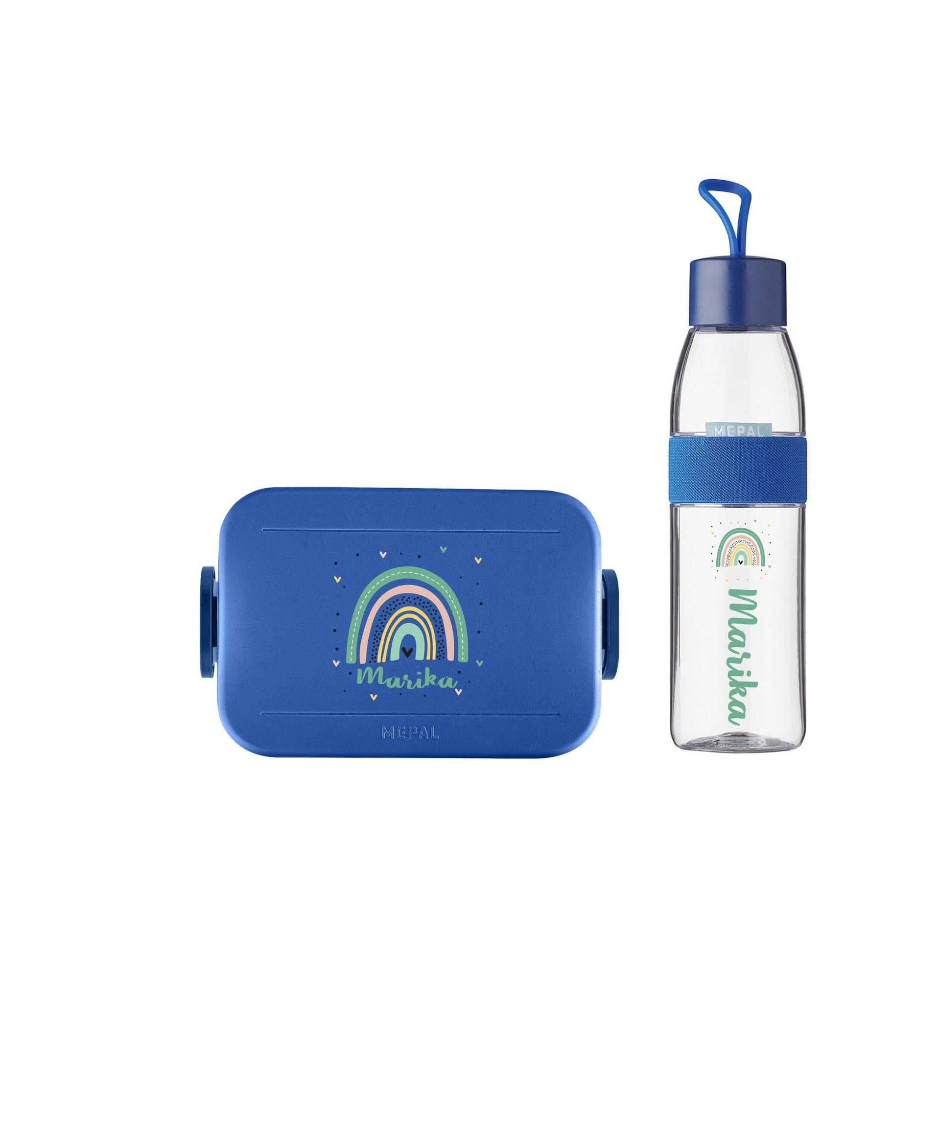Mepal Take A Break Midi Lunchbox Set Mit Niedlichem Regenbogen Und Wunschnamen | Personalisierte Brotdose Bento Box Flasche Im von LuckjaGmbH