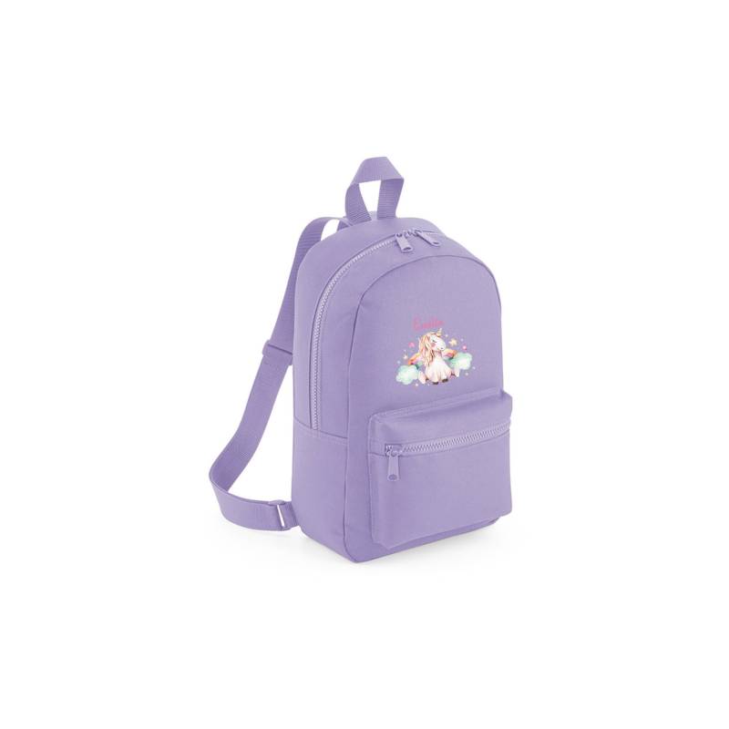 Personalisierter Rucksack Mit Niedlichem Einhorn Und Regenbogen Für Die Kita & Den Kindergarten Oder Schule | Kinder von LuckjaGmbH