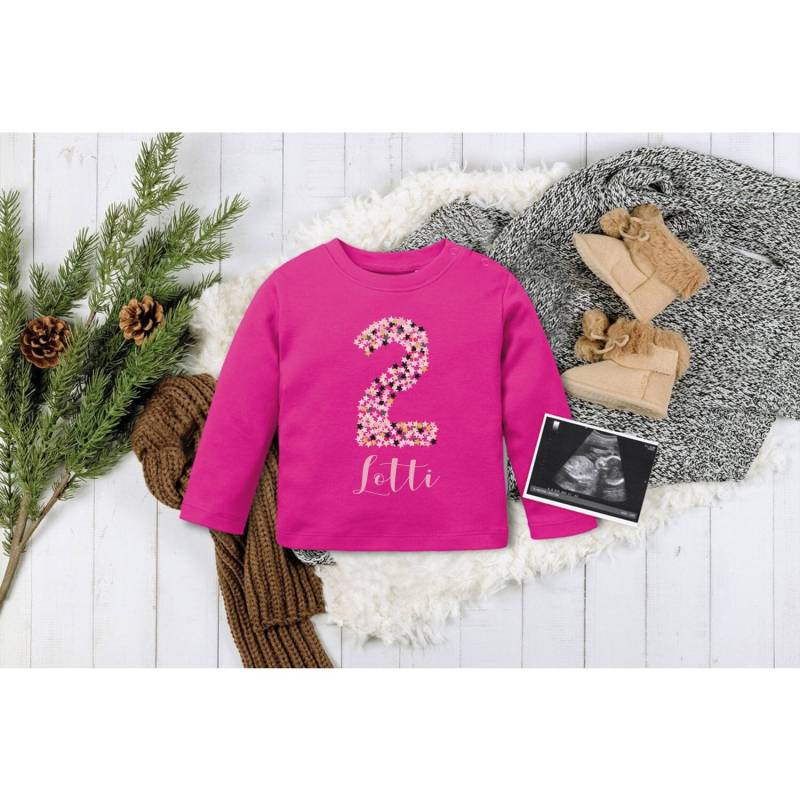 Personalisiertes Geburtstagsshirt Mit Niedlichen Sternen | Langarm-Shirt Zum 2. Geburtstag Für Ihr Kind/Er Zweiter von LuckjaGmbH