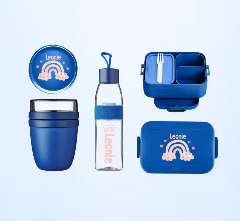 Personalisiertes Mepal Take A Break Luchbox Set Mit Bento Einsatz Und Trinkflasche & Lunchpot Mini Als Für Den Kindergarten Schule von LuckjaGmbH