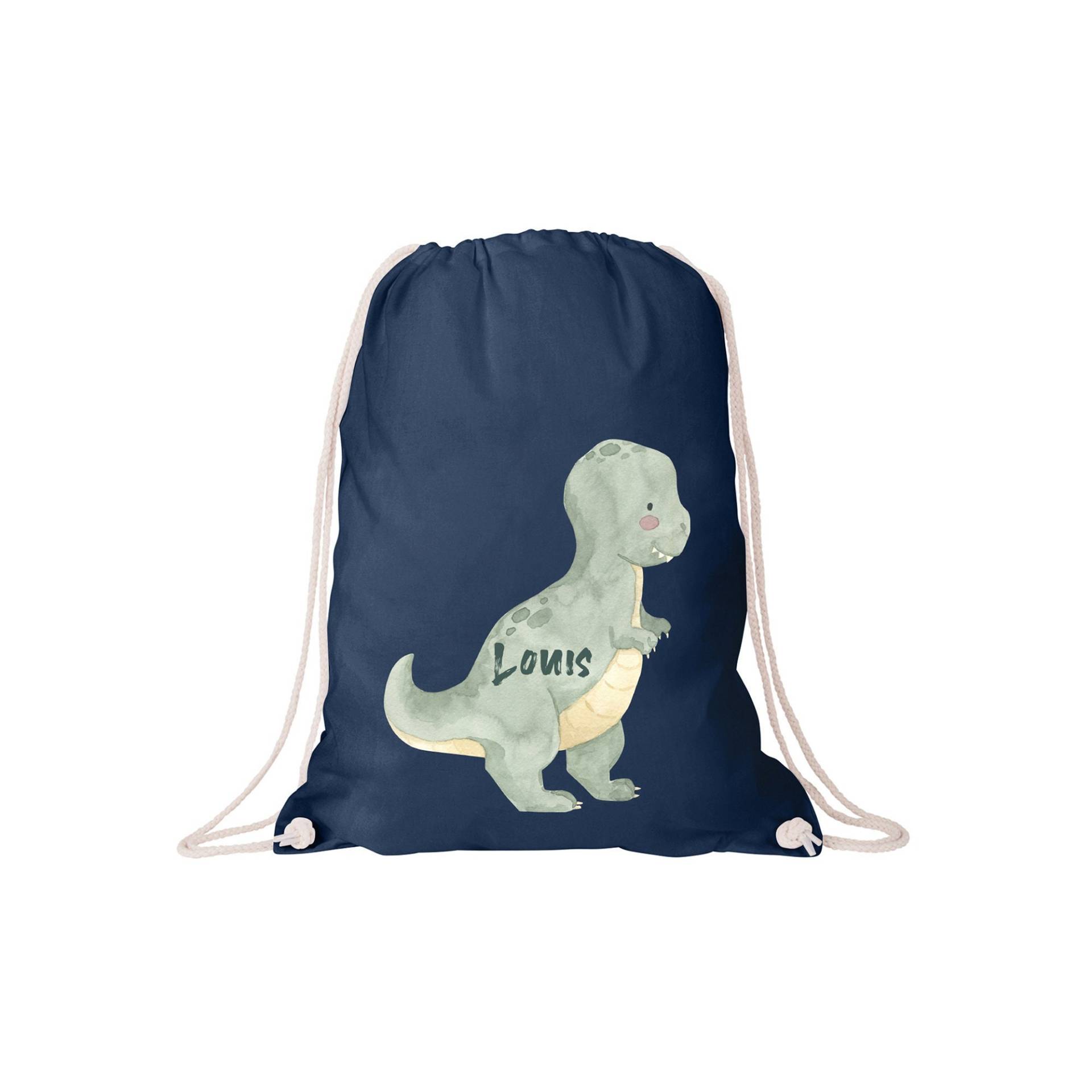 stoffbeutel Mit Niedlichem Dino/Turnbeutel Für Die Kita Den Kindergarten Oder Schule Dinosaurier von LuckjaGmbH