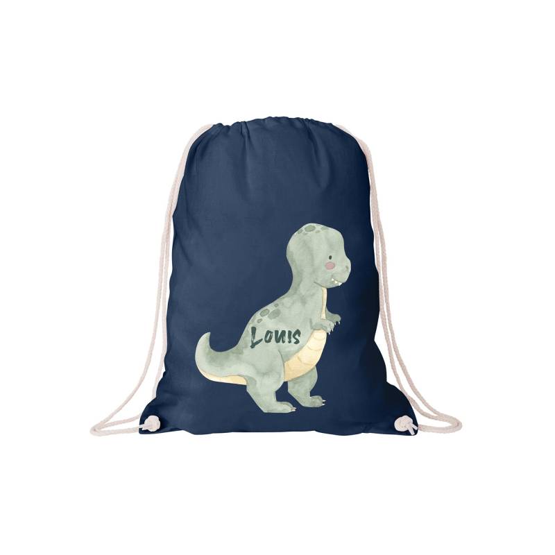 stoffbeutel Mit Niedlichem Dino/Turnbeutel Für Die Kita Den Kindergarten Oder Schule Dinosaurier von LuckjaGmbH