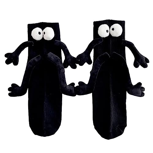 1 Paar Funny Magnetic Suction 3D Doll Couple Socks, Funny Socks Für Mädchen Und Frauen, Lustige Unisex-Socken, Magnetische Saug-Paar-Socken, Paar-Geschenke Für Damen Und Herren, 3D-Hand-Paar-Socken von Luckxing