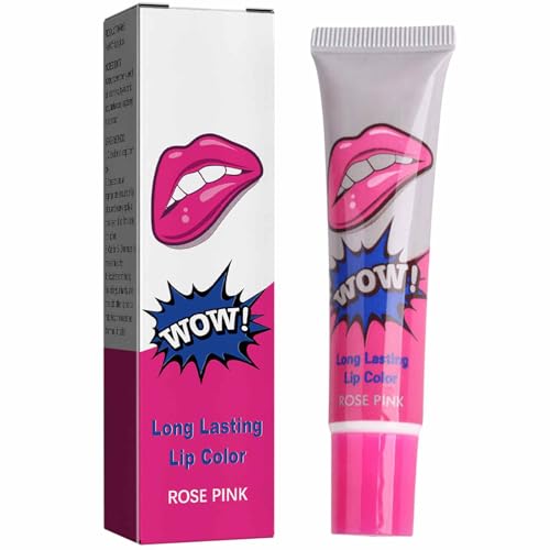 1 Stück Magic Tattoo Lipgloss Set, Coloured Lip Gloss Tattoo Farbe Lip Stain Tint Set, Lippenstift Set Lip Mask Tint Peel Off Maske Long Lasting Waterproof Stain Gloss Für Frauen - 6 Farben optional von Luckxing