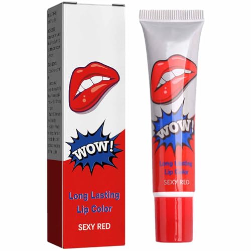 1 Stück Magic Tattoo Lipgloss Set, Coloured Lip Gloss Tattoo Farbe Lip Stain Tint Set, Lippenstift Set Lip Mask Tint Peel Off Maske Long Lasting Waterproof Stain Gloss Für Frauen - 6 Farben optional von Luckxing