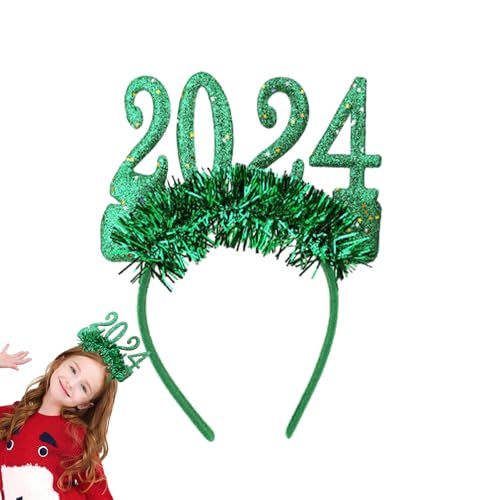 2024 Stirnband | Weihnachtsstirnbänder für Frauen | 2024 Frohes Neues Jahr-Stirnband, Glitzer-Pailletten-Stirnband, Weihnachten, Neujahr Luckxing von Luckxing