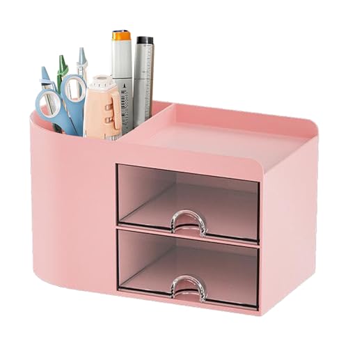 Desktop-Kosmetik-Aufbewahrungs-Organizer, Make-up-Organizer-Halter - Schreibtisch-Organizer - Heimorganisation für Stift, Schere, Notizpapier für Schlafzimmer, Wohnheim, Wohnung Luckxing von Luckxing