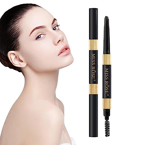 Doppelseitiger Augenbrauenstift | Augenbrauenstift mit Wischschutz | Augenbrauen-Make-up-Stift für einen natürlichen Look, Augenbrauenstift in Hellbraun, natürlicher Augenbrauenstift Luckxing von Luckxing