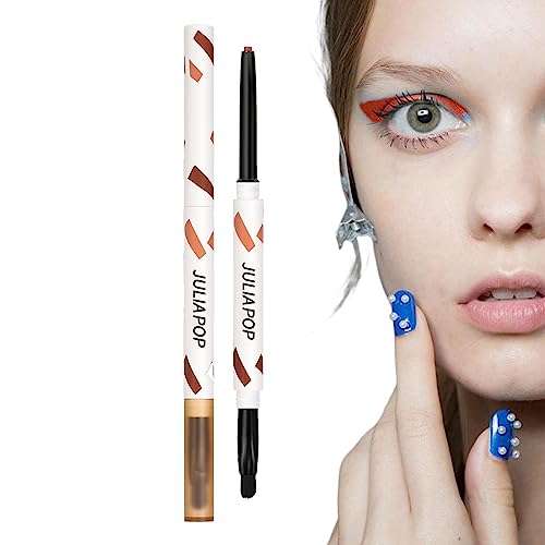 Eyeliner-Stift,Creme-Gel-Texturstift mit Pinsel für Lidschatten und Eyeliner | Schnell trocknender Eyeliner, langlebiges Augenstift-Make-up-Zubehör Luckxing von Luckxing