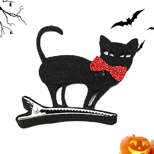 Fledermaus Haarspange - Halloween Legierung Kürbis Geist Haarspangen | Niedliche Geister-Haarnadel mit schwarzer Katze für Maskerade, Rollenspiele Luckxing von Luckxing