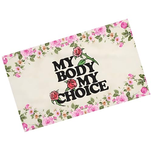 Frauenrechte Gartenflagge - 3X5Ft Garten-Dekorationsbanner | Doppelseitiges „My Body My Choice“-Poster, Heimdekor-Banner, lebendige Farben, lichtbeständig für drinnen und draußen, für jeden Luckxing von Luckxing