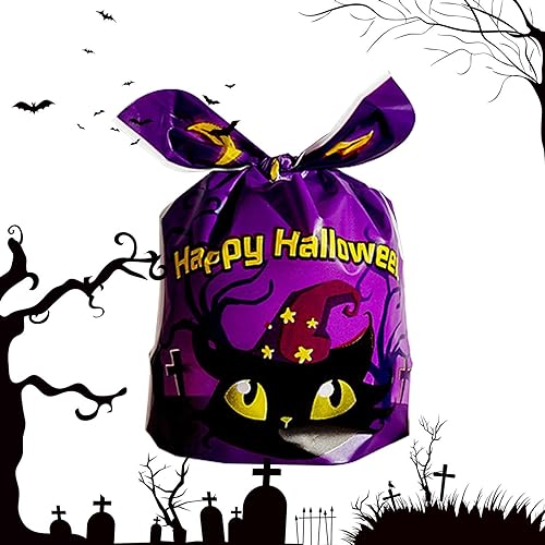 Halloween-Goodie-Bags, 50 Stück aufregende Goodie-Süßigkeitstüten für Halloween-Tricks, Kreative Kinder-Süßes oder Saures-Requisiten für Leckereien, Kekse, Spielzeug, Süßigkeiten, Schokolade, Luckxing von Luckxing