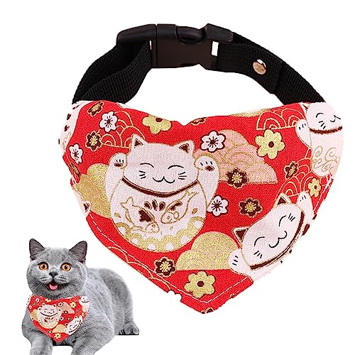 Hunde-Bandana-Halsband,Schals, Lätzchen aus reiner Baumwolle für Katze und Hund - Weiches Halsband für Hunde und Katzen, Dreieckstuch, Halsband für Hunde, Katzen, Welpen, Geburtstag, Luckxing von Luckxing