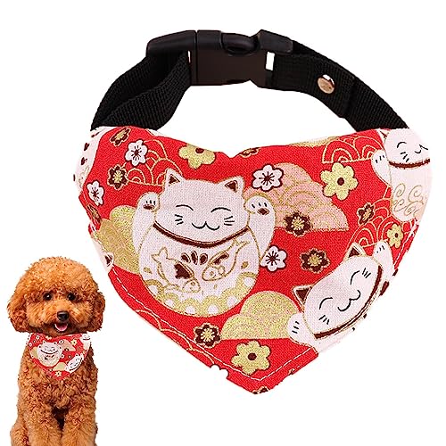 Hunde-Bandana-Halsband - Verstellbares Thanksgiving-Welpen-Bandana | Bequemes Haustier-Lätzchen-Bandana für kleine, mittelgroße und große Hunde und Katzen zum täglichen Tragen, Ostertag Luckxing von Luckxing