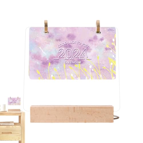 Klarer Acrylkalender für den Schreibtisch,2024 klarer Acryl-Tischkalender mit LED-Lichtbasis - Led Dry Erase Board für Schreibtisch, Arbeitsplatz, Desktop-Dekoration, Desktop-Kalender Luckxing von Luckxing