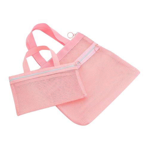 Kosmetiktasche Für Frauen - Tragbare Mesh Kosmetiktasche Mit Reißverschluss - Reißverschluss Tasche Mit Griff 2er Set Für Festival Arbeit Stadion Urlaub Reisen Schule Flugzeug Konzert von Luckxing