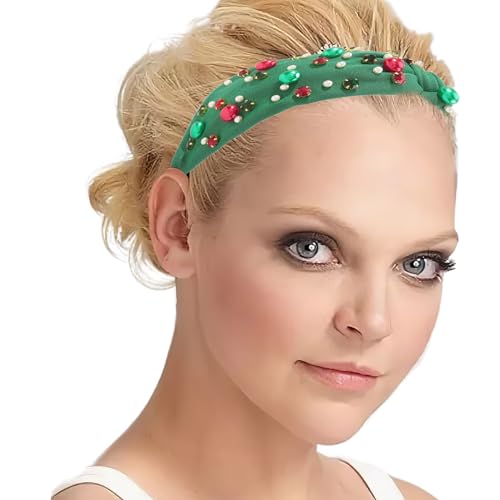 Kristall geknotetes Stirnband | Mit Juwelen verziertes Haarband | Funkelndes, elegantes, modisches, mit Kristallen verziertes, geknotetes Stirnband für Frauen und Mädchen, Haarschmuck Luckxing von Luckxing