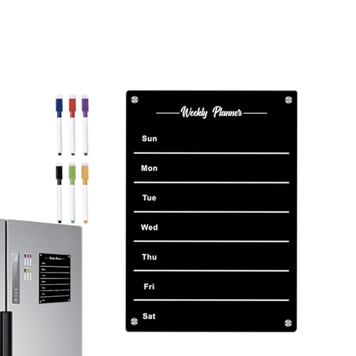 Luckxing Magnettafel - Acryl-Schreibplan-Whiteboard | Magnetische Acryl-Notiztafel, magnetische, trocken abwischbare Kühlschranktafel für Kühlschrank, Zuhause, Schule, Büro von Luckxing