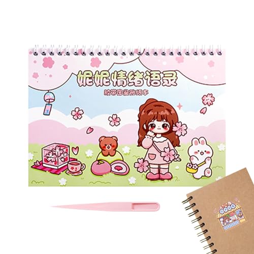 Luckxing Prinzessinnen-Aktivitäts- und Stickerbuch, niedliche Cartoon-Aufkleber | Mädchen Cartoon Prinzessin DIY Ästhetische Belohnungsaufkleber,Cartoon-Wasserflaschenaufkleber für Grußkarten, von Luckxing