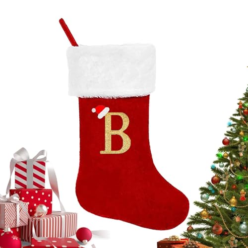 Luckxing Strumpf für Weihnachten - A-Z Weihnachtsdekorationen Socken 20'' - Langlebige Weihnachtsdekorationen, Socken, Geschenk für Erwachsene, Kinder, Weihnachtsfeier von Luckxing