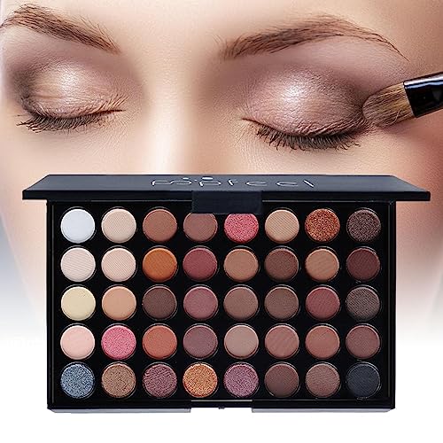 Matte Lidschatten-Palette, 40-Farben-Make-up-Paletten mit glatten Texturtönen, Langlebige Lidschatten, wasserfeste, hochpigmentierte Naturfarben, Make-up, Lidschatten, Kosmetik, Geschenk Luckxing von Luckxing