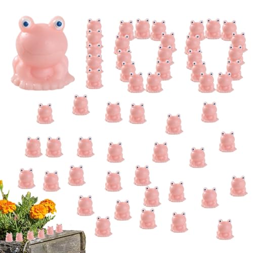 -Froschfiguren | 100 Stück Miniatur-Landschaft zum Selbermachen - Miniatur-dekorativer, lebendiger, lustiger, bezaubernder Gartenfrosch aus Kunstharz für Gartenzubehör Luckxing von Luckxing