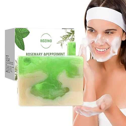 Minz-Seifenstück,Gesichts- und Körperseife - Natürliche Gesichtsseife für Frauen, hautaufhellende Seife für alle Hauttypen Luckxing von Luckxing