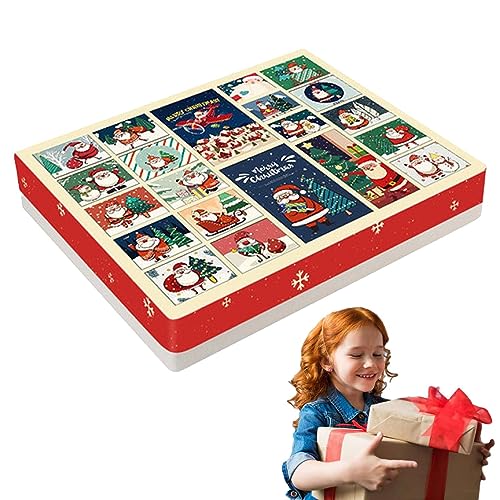 Schatzkiste mit Weihnachtspreisen | Countdown-Schatzkiste mit Spielzeug für Weihnachtspreise | Schatzkiste-Preise für das Klassenzimmer, Schulklassen-Belohnungen für Mädchen, Jungen und Luckxing von Luckxing