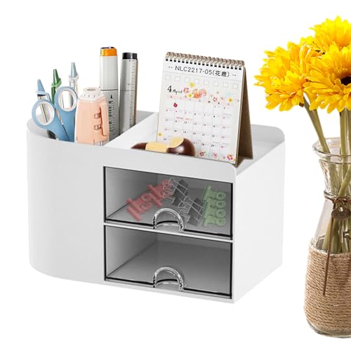 Schreibtisch-Make-up-Organizer, Desktop-Kosmetik-Aufbewahrungs-Organizer | Kosmetikaufbewahrungsorganisator mit Schubladen,Heimorganisation für Stift, Schere, Notizpapier für Schlafzimmer, Luckxing von Luckxing