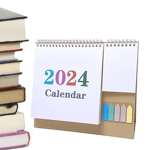 Standkalender für den Schreibtisch | 2024 speicherbarer Tischkalender mit leuchtenden Farben | Monatskalender für Zuhause, Küche und Arbeitsplatz, Kühlschrankkalender, Familienkalender Luckxing von Luckxing