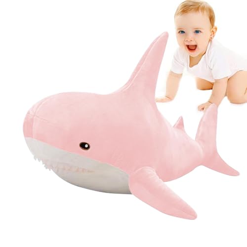 Stofftier Hai Plüsch - PP Cotton Vivid Shark Kuscheliges Plüschtier - Festival-Geschenke für Frauen für Wohnzimmer, Arbeitszimmer, Balkon, Auto, Schlafsaal, Schlafzimmer Luckxing von Luckxing