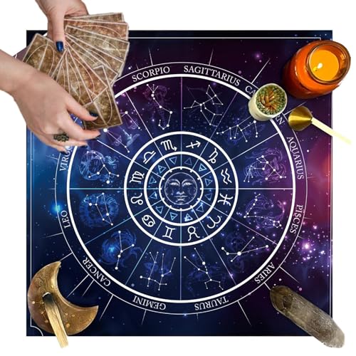 Tarot-Wahrsagerei-Tischdecke,Tarotkarten-Spreiztuch | Himmelsdekoratives Altartuch, Hexereizubehör für Tarotkartenliebhaber Luckxing von Luckxing