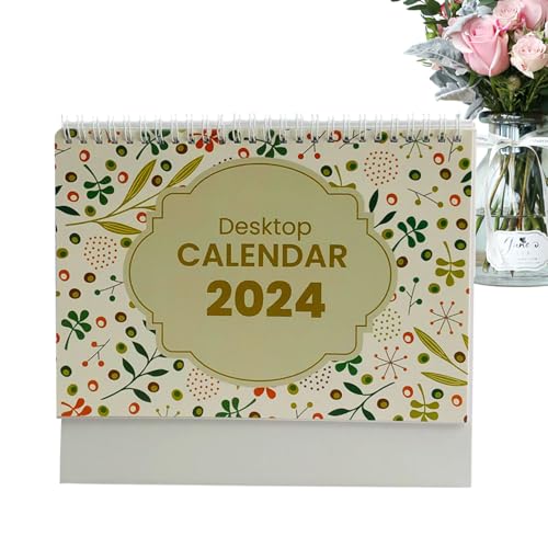 Tischkalender,Monatskalender 2024 | Januar 2024 – Dezember 2024, 22,9 x 17,8 cm Schleifkalender, Ihr persönlicher Tagesplaner für den Schreibtisch zu Hause Luckxing von Luckxing