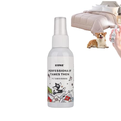 Töpfchen-Trainingsspray für Hunde, 50 ml natürliches Hunde-Pipi-Spray, Welpen-Töpfchen-Trainingsspray für Hunde und Welpen, regt den Hund zum Pinkeln an einer Stelle an, für den Innen- und Luckxing von Luckxing