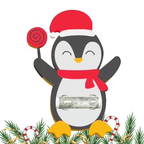 Weihnachts-Geldgeschenk-Ornament - Handgefertigter Geldhalter aus Holz,Auf der Rückseite können „Segenswünsche“ geschrieben werden, robuster Geldhalter für Partygeschenke Luckxing von Luckxing